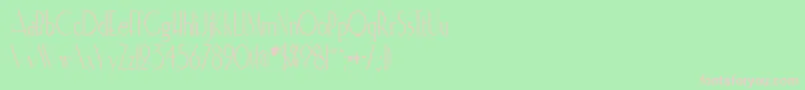 ElisiacondensedRegular Font – Pink Fonts on Green Background