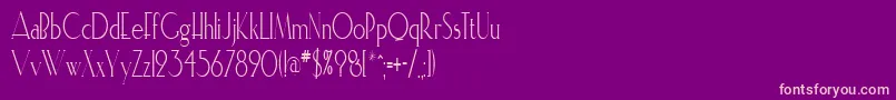 ElisiacondensedRegular-Schriftart – Rosa Schriften auf violettem Hintergrund