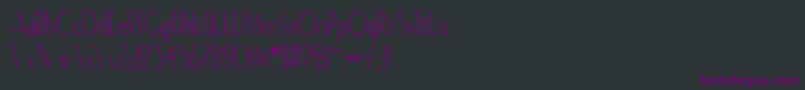 Шрифт ElisiacondensedRegular – фиолетовые шрифты на чёрном фоне