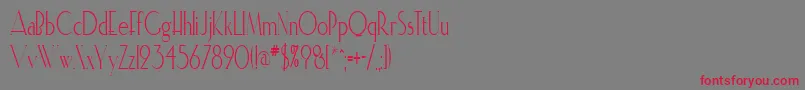 ElisiacondensedRegular Font – Red Fonts on Gray Background