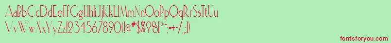 ElisiacondensedRegular Font – Red Fonts on Green Background