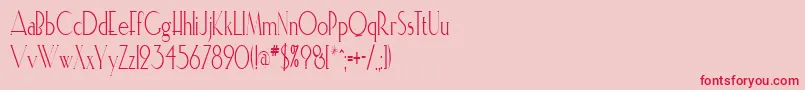 ElisiacondensedRegular-Schriftart – Rote Schriften auf rosa Hintergrund