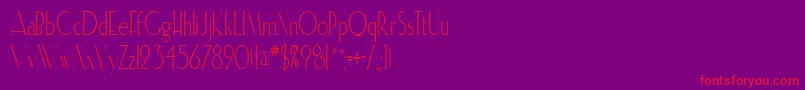 ElisiacondensedRegular Font – Red Fonts on Purple Background