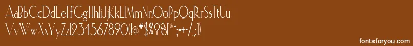 ElisiacondensedRegular Font – White Fonts on Brown Background