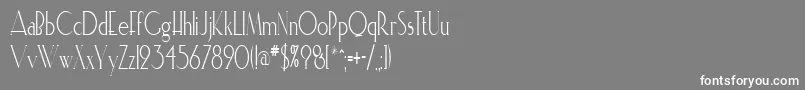 フォントElisiacondensedRegular – 灰色の背景に白い文字