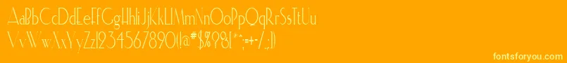 ElisiacondensedRegular Font – Yellow Fonts on Orange Background