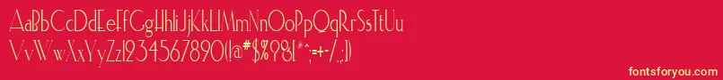 ElisiacondensedRegular Font – Yellow Fonts on Red Background