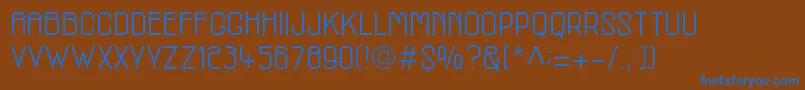 McmRegular Font – Blue Fonts on Brown Background