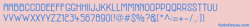 McmRegular Font – Blue Fonts on Pink Background