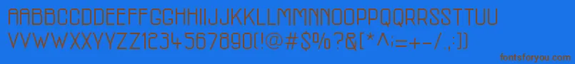 McmRegular Font – Brown Fonts on Blue Background