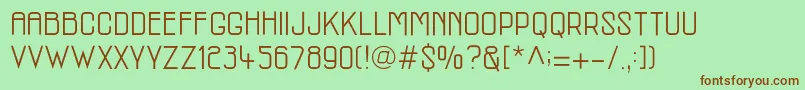 McmRegular Font – Brown Fonts on Green Background