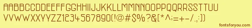 McmRegular Font – Brown Fonts on Yellow Background