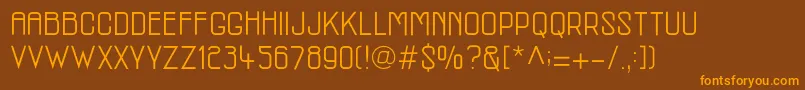 McmRegular Font – Orange Fonts on Brown Background