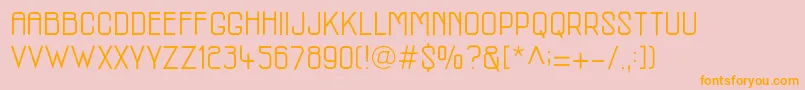 McmRegular Font – Orange Fonts on Pink Background