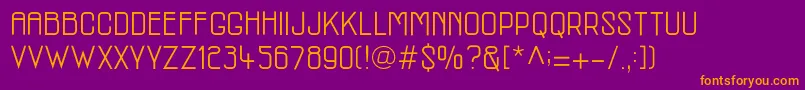 McmRegular Font – Orange Fonts on Purple Background