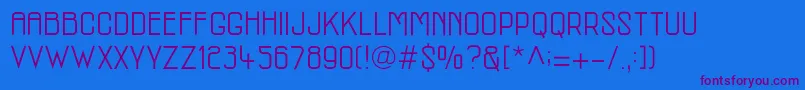 McmRegular Font – Purple Fonts on Blue Background