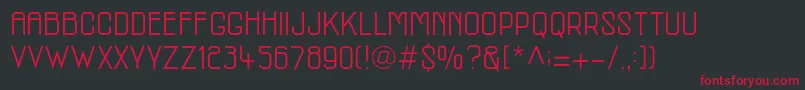 McmRegular Font – Red Fonts on Black Background