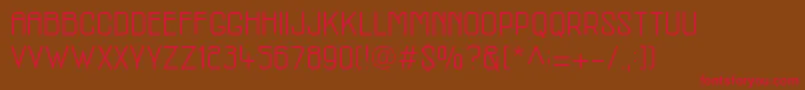 McmRegular Font – Red Fonts on Brown Background