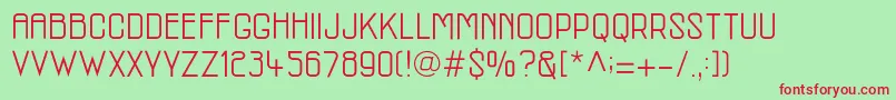 McmRegular Font – Red Fonts on Green Background