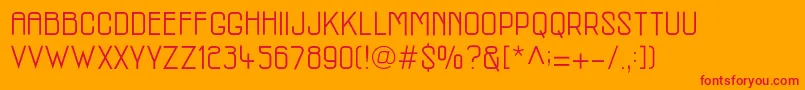 McmRegular Font – Red Fonts on Orange Background