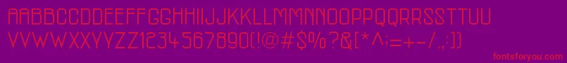 McmRegular Font – Red Fonts on Purple Background