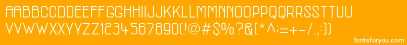 McmRegular Font – White Fonts on Orange Background