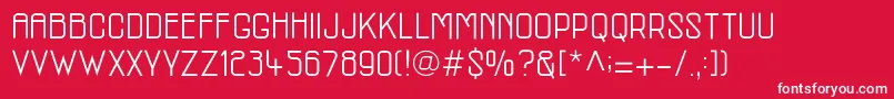 McmRegular Font – White Fonts on Red Background