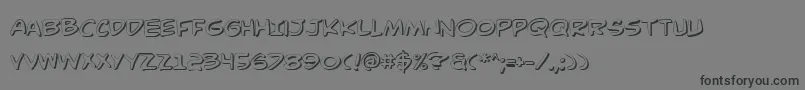 Comicv23D Font – Black Fonts on Gray Background