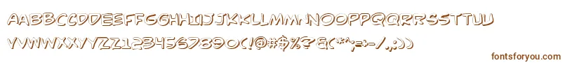 Шрифт Comicv23D – коричневые шрифты на белом фоне