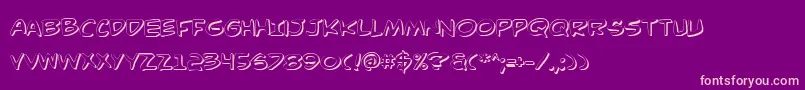 Comicv23D Font – Pink Fonts on Purple Background