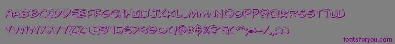 Comicv23D Font – Purple Fonts on Gray Background