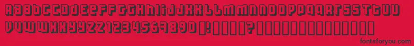 Threh Font – Black Fonts on Red Background