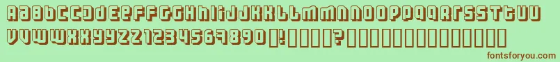 Threh Font – Brown Fonts on Green Background