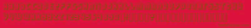Threh Font – Brown Fonts on Red Background