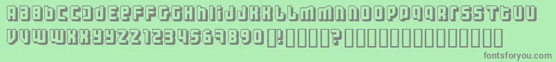 Threh Font – Gray Fonts on Green Background