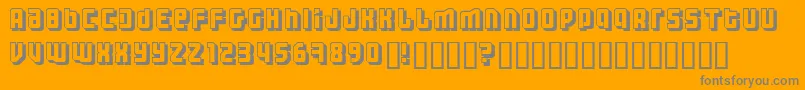 Threh Font – Gray Fonts on Orange Background