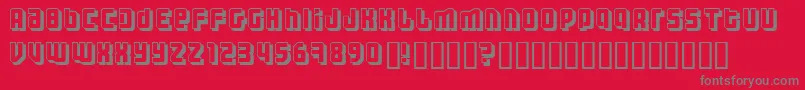 Threh Font – Gray Fonts on Red Background