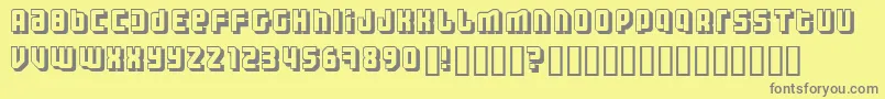 Threh-Schriftart – Graue Schriften auf gelbem Hintergrund