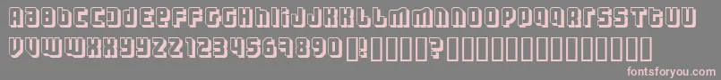 Threh-Schriftart – Rosa Schriften auf grauem Hintergrund