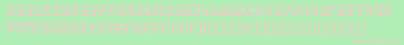 Threh Font – Pink Fonts on Green Background