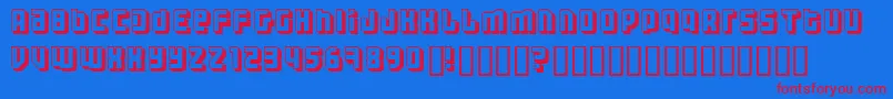 Threh Font – Red Fonts on Blue Background