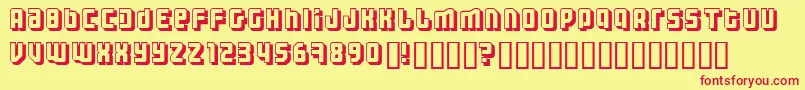 Threh Font – Red Fonts on Yellow Background