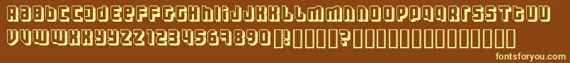 Threh Font – Yellow Fonts on Brown Background