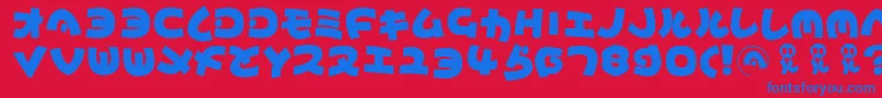 Mynippon Font – Blue Fonts on Red Background