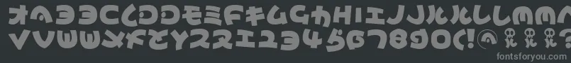 Czcionka Mynippon – szare czcionki na czarnym tle