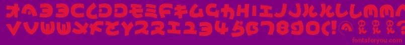 フォントMynippon – 紫の背景に赤い文字