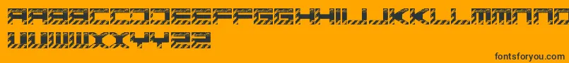 Шрифт BasicaIndustrialFreePromo – чёрные шрифты на оранжевом фоне