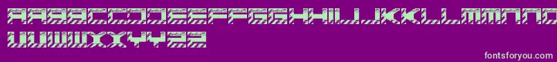 BasicaIndustrialFreePromo Font – Green Fonts on Purple Background