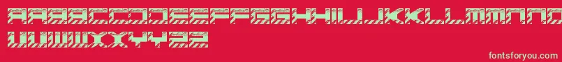 BasicaIndustrialFreePromo Font – Green Fonts on Red Background