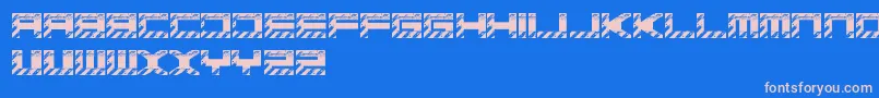 BasicaIndustrialFreePromo Font – Pink Fonts on Blue Background